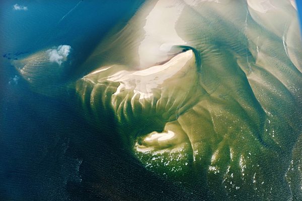 Wattenmeer der Nordsee- Küste in Uithuizen in Groningen, Niederlande