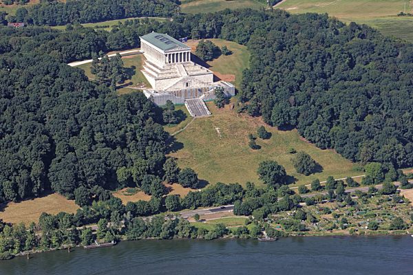 Das deutsche Nationaldenkmal Walhalla bei Regenstauf im Bundesland Bayern