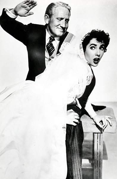 Elizabeth TAYLOR und Spencer TRACY in "Vater der Braut", 1950