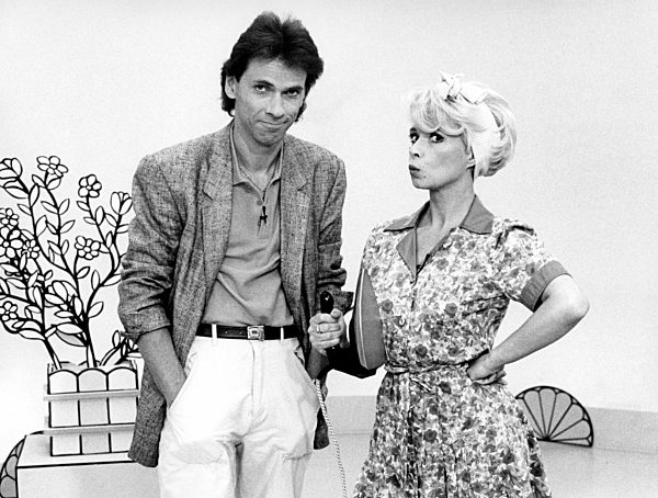 Ingrid STEEGER , Hugo Egon BALDER , in der Fernsehsendung 'Rück-Show'