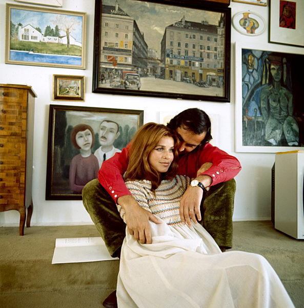 Senta BERGER mit Ehemann Michael VERHOEVEN, 1971