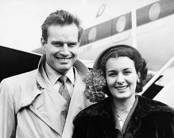 Charlton HESTON mit seiner Ehefrau Lydia