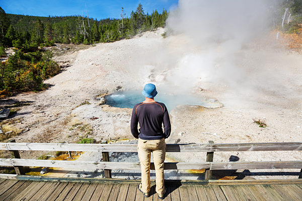 Tourist in Yellowstone