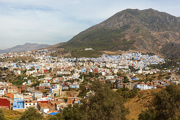 Panoramic view of Chefchaouen city