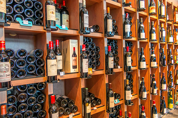 French Wine Shop Shelves