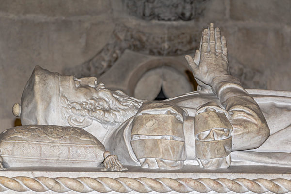 Tomb of Vasco da Gama in the Jeronimos monastery in Lisbon