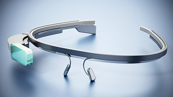 Generic wearable augmented reality smart glasses. 3D illustration