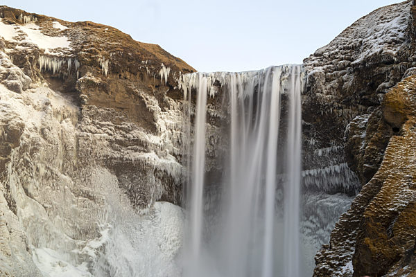 The beautiful Waterfall Skogafoss in Iceland, Europe