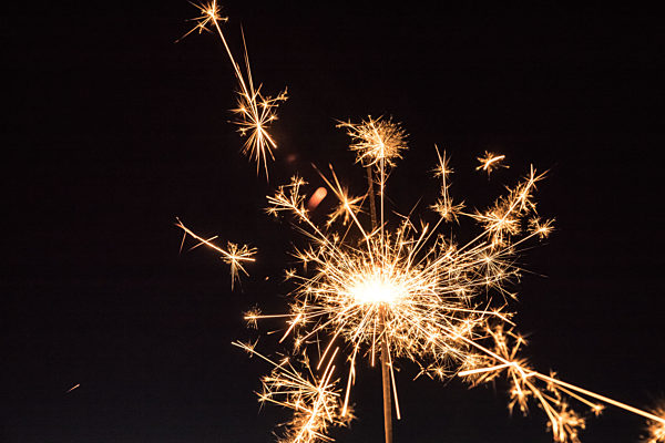 Sparkler at Christmas time and new year?s eve