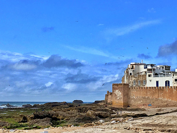 Stunning view of the walls and ramparts of Essaouira, Morocco