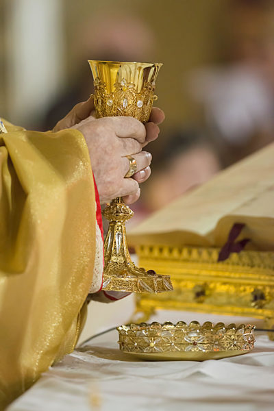 Bishop during Holy Communion