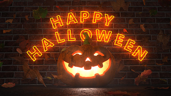 Happy Halloween Autumn Foliage