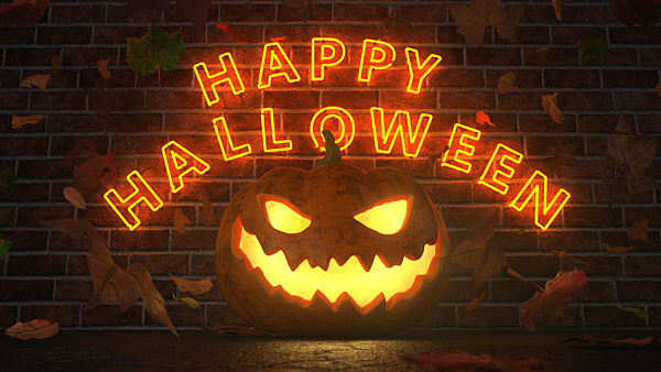 Happy Halloween Autumn Foliage