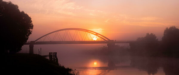 river Warta at dawn