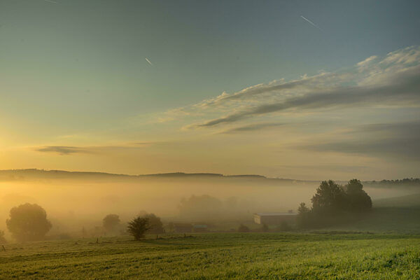 Landscape in the area Rothaargebirge near the german village Hallenberg