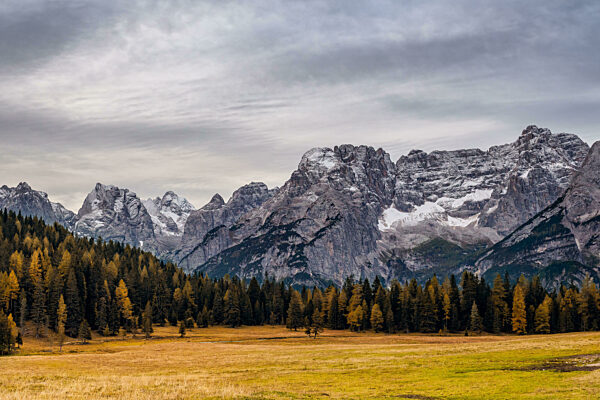 Scenic landscape of Dolomites, Belluno Province, Dolomiti Alps, Italy