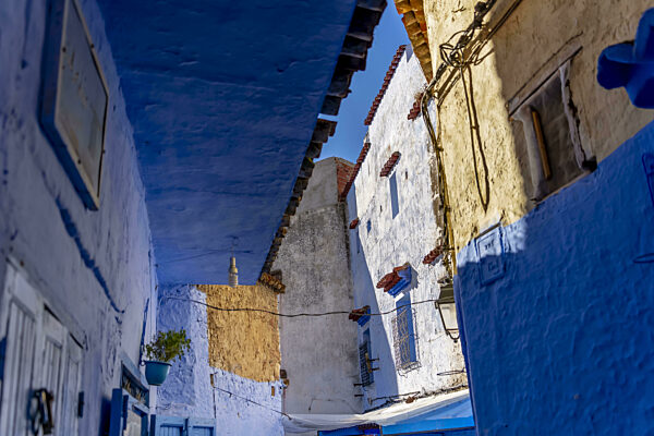 Scenic View Of The Famous City Of Chefchaouen Also Known As The Blue Pearl