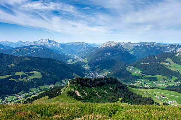 Mountain landscape in The Grand-Bornand, France
