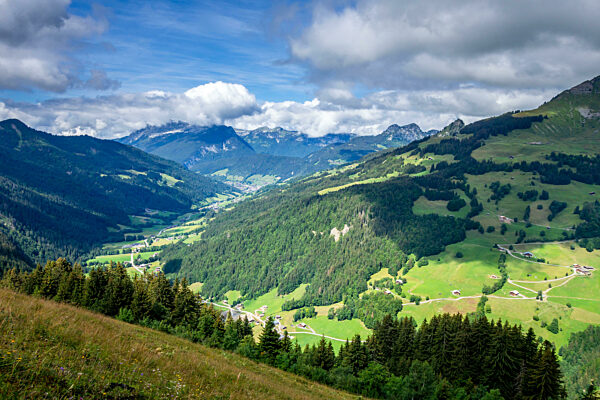 Mountain landscape in The Grand-Bornand, France