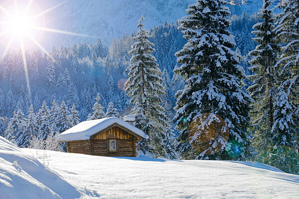 Winterlandschaft in Bayern