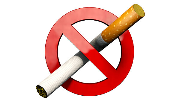 Freigestelltes Schild Rauchverbot 3D