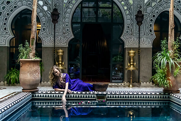 A Lovely Model Poses Inside A Home Environment