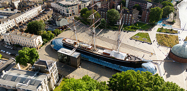 Cutty Sark Sailing Ship in London Greenwich
