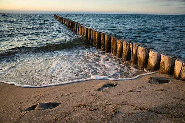 Footprints on the beach