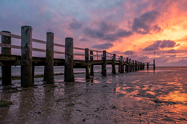Sonnenuntergang am Strand von Utersum, Föhr