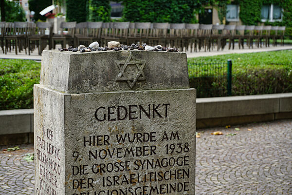 Gedenkstätte zur Pogramnacht in Leipzig