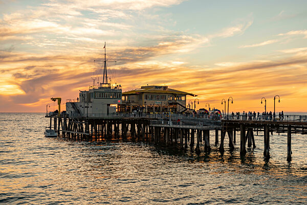Santa Monica Pier at Sunset