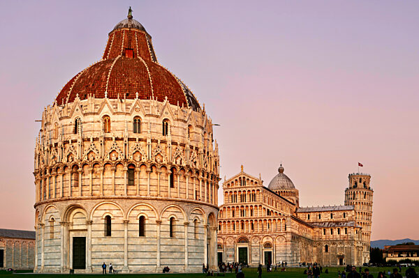 Pisa Tuscany Italy. Piazza dei Miracoli (Square of Miracles). Baptistery