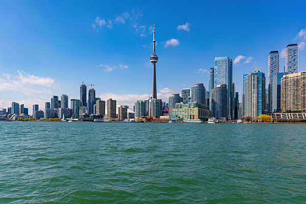 Panoramic view over the skyline of Toronto - TORONTO, CANADA - APRIL 18, 2024