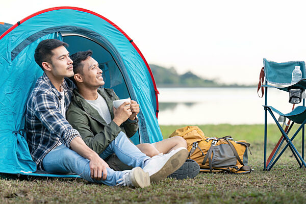 Cherishing quiet moments inside the tent a camping trip
