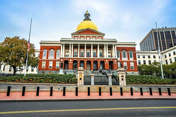 Massachusetts State House in Boston Straßenansicht