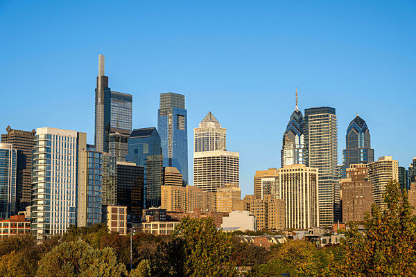 Die Skyline von Downtown Philadelphia