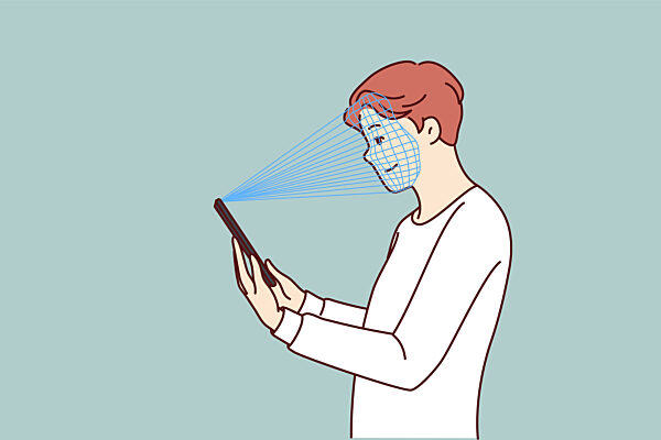 Mann nutzt Gesichtserkennungsfunktion des Telefons, um die Überprüfung zu umgehen und Zugang zur App zu erhalten