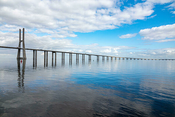 Vasco da Gama Bridge in Lisbon, Portugal