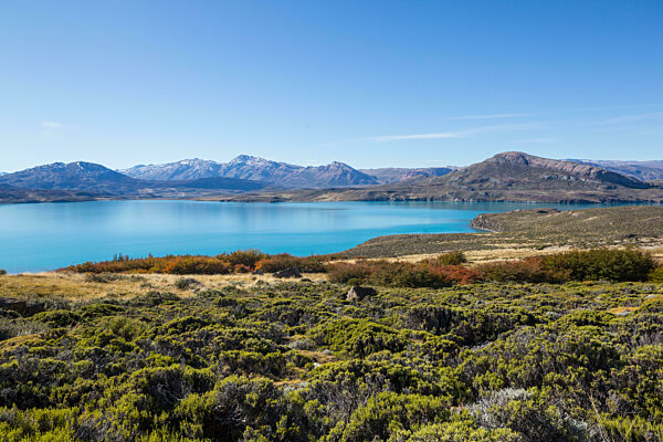 Schöner See in den Bergen Patagoniens. Fantastische Naturlandschaften in Argentinien< Südamerika