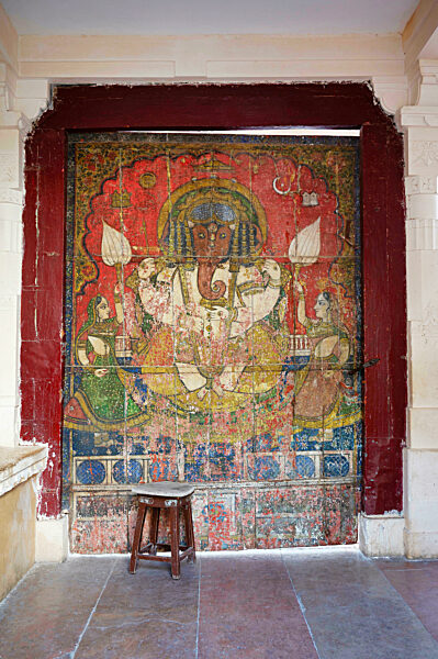 farbenfroh, darwaja, Tür, Stadt, Palast, Komplex, Udaipur, Rajasthan, Eingang, Architektur, königlich, künstlerisch, traditionell, lebendig, Erbe, Kultur, Erhaltung, Denkmal, historisch, verwickelt, Kunstwerk, Dekoration, Tourismus, Handwerkskunst, Stru