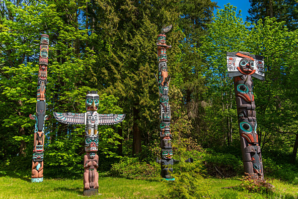 Stanley Park Totempfähle in Vancouver, Kanada