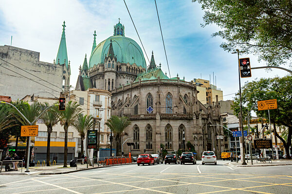 Die historische Kathedrale Unserer Lieben Frau vom Trost in Sao Paulo, Brasilien.