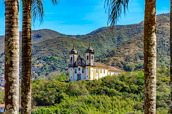 Hill with historic baroque church