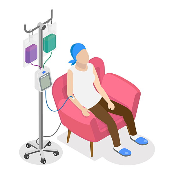 3D Isometric Flat  Illustration of Oncology, Hospital Diagnostic Tools. Item 3