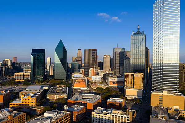 Luftbildansicht von Dallas: Das ausgedehnte Herz des DFW Metroplex
