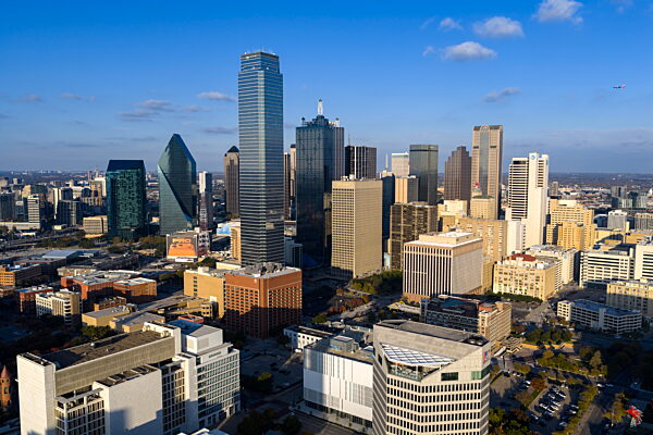 Luftbildansicht von Dallas: Das ausgedehnte Herz des DFW Metroplex