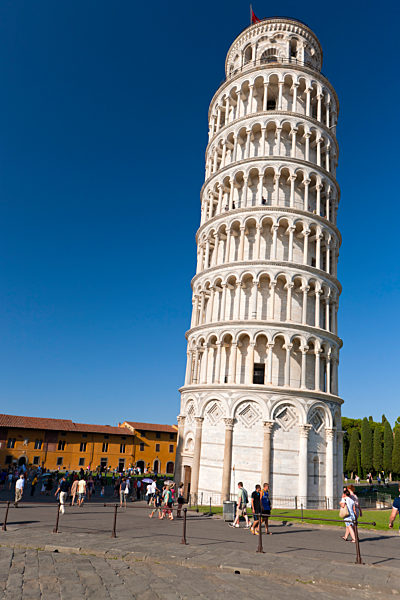 Leaning Tower of Pisa at Piazza dei Miracoli in Pisa.
