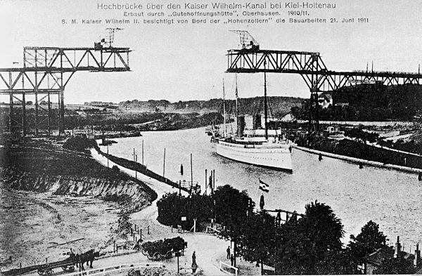 Historisches Kiel - Bau der Hochbrücke 1911