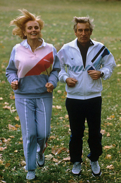 Ruth-Maria Kubitschek und Siegfried Rauch beim Joggen