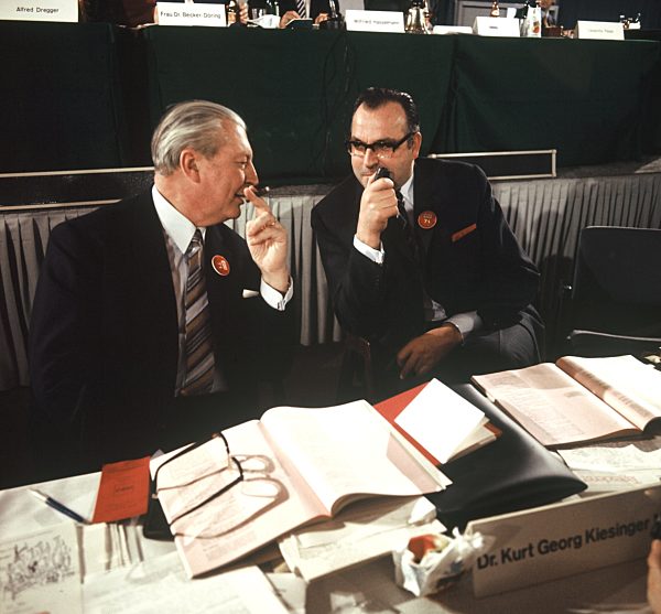 Kurt Georg Kiesinger and Helmut Kohl